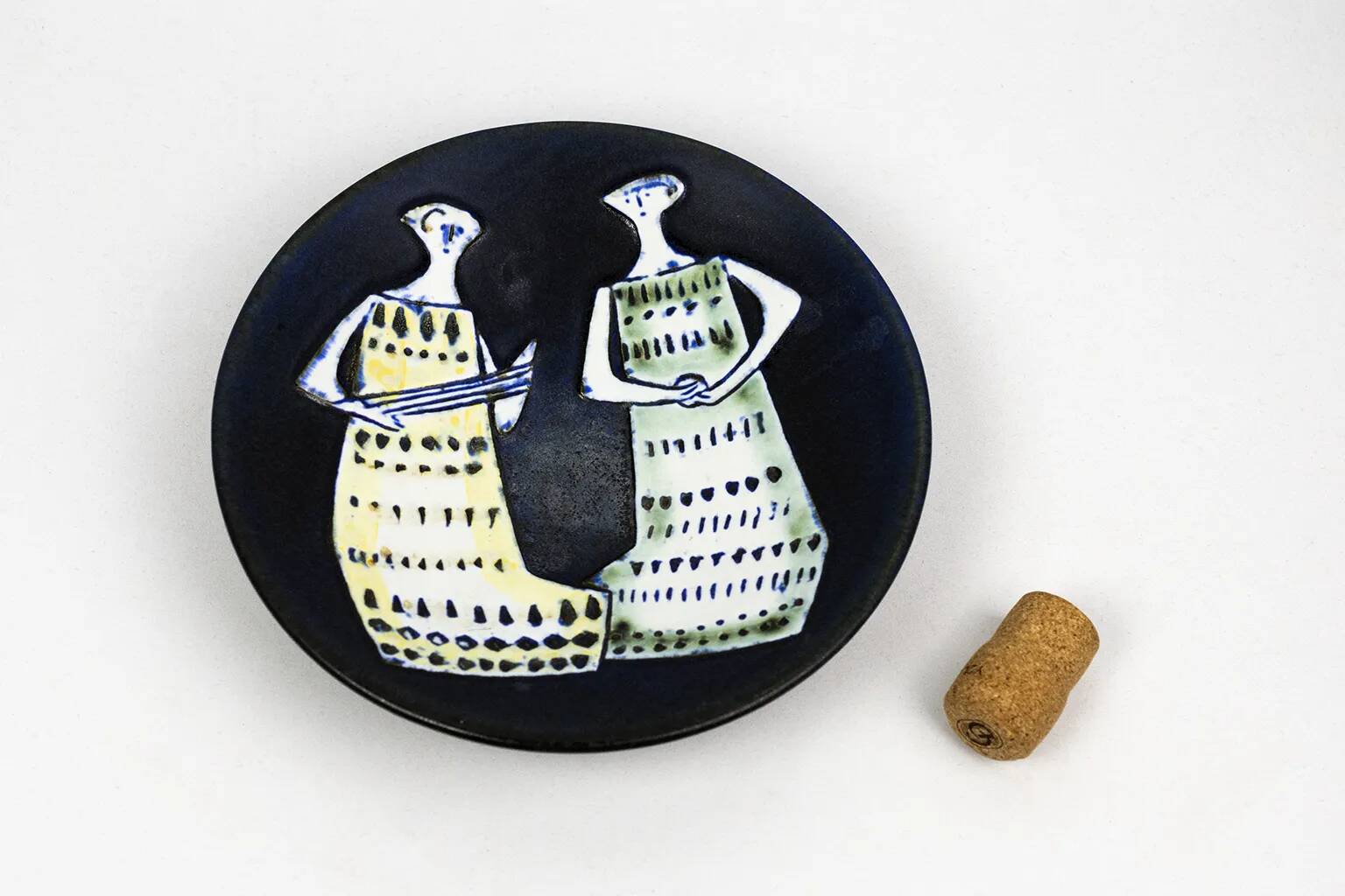 Lisa Larson – Glazed plate "Variety" for Gustavsberg, Sweden, 1956