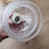 Vintage molded glass pendant light