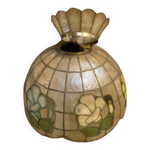 Suspension nacre et cloisonne - laiton