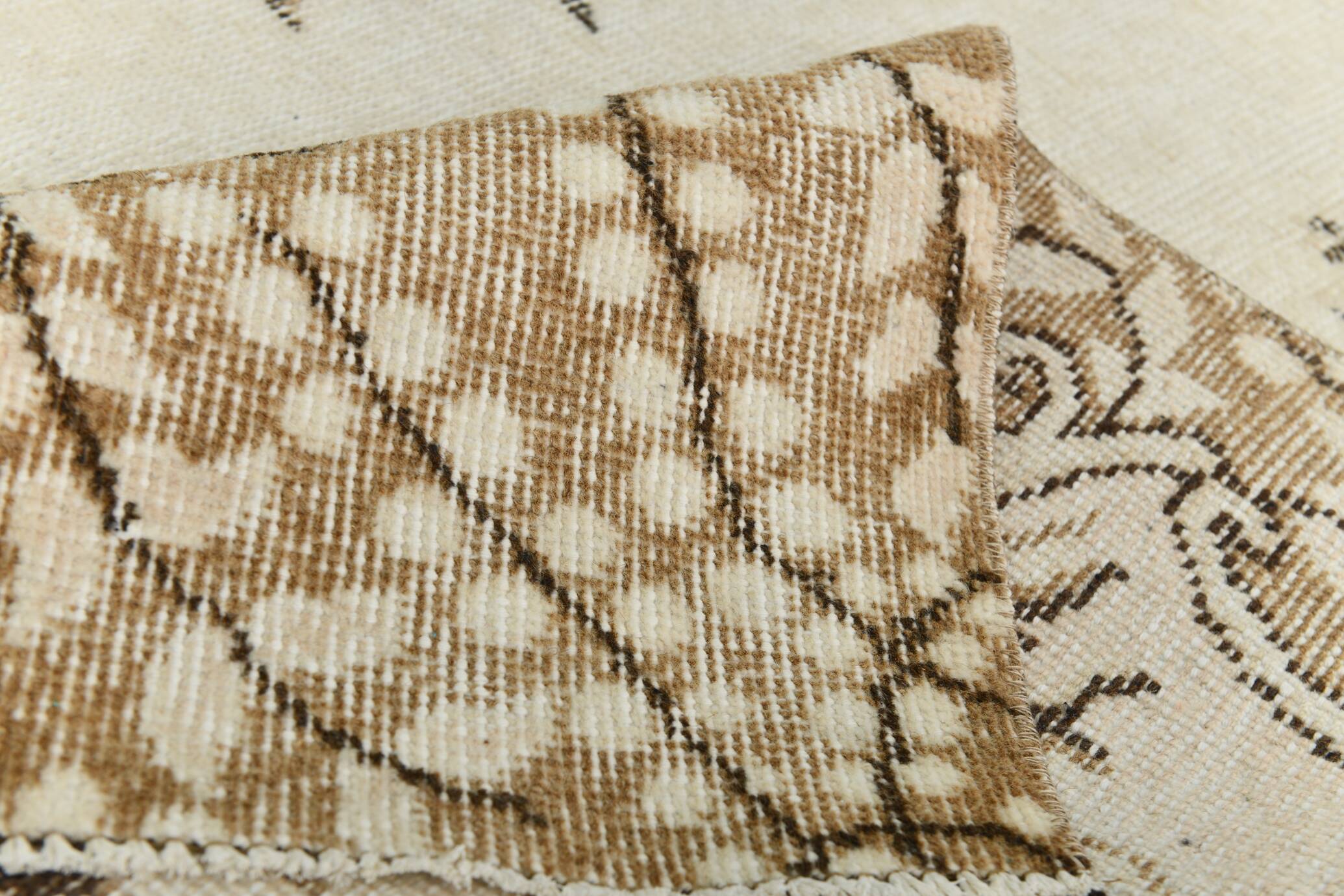 All-Over Floral Pattern Beige Brown Turkish Rug, 166x285Cm