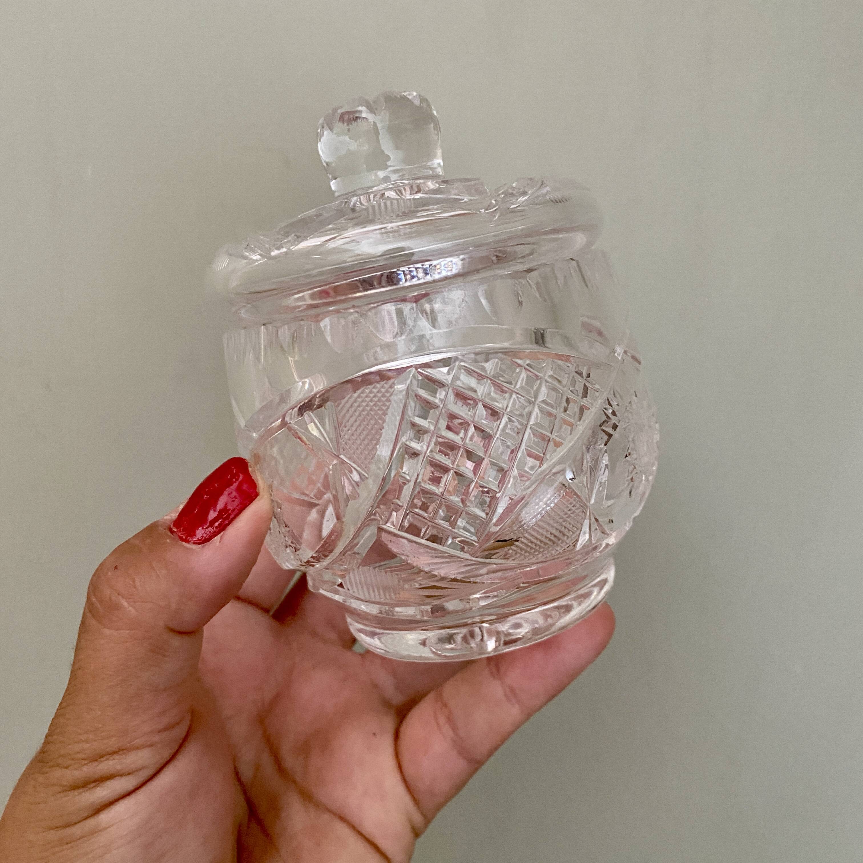 Set of 3 vintage glass candy jars