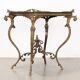 Table basse ancienne Middle Victorian en bronze et papier mâché, Angleterre, XIX Century