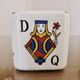 Vintage ceramic ashtray, playing cards, 50s 60s.