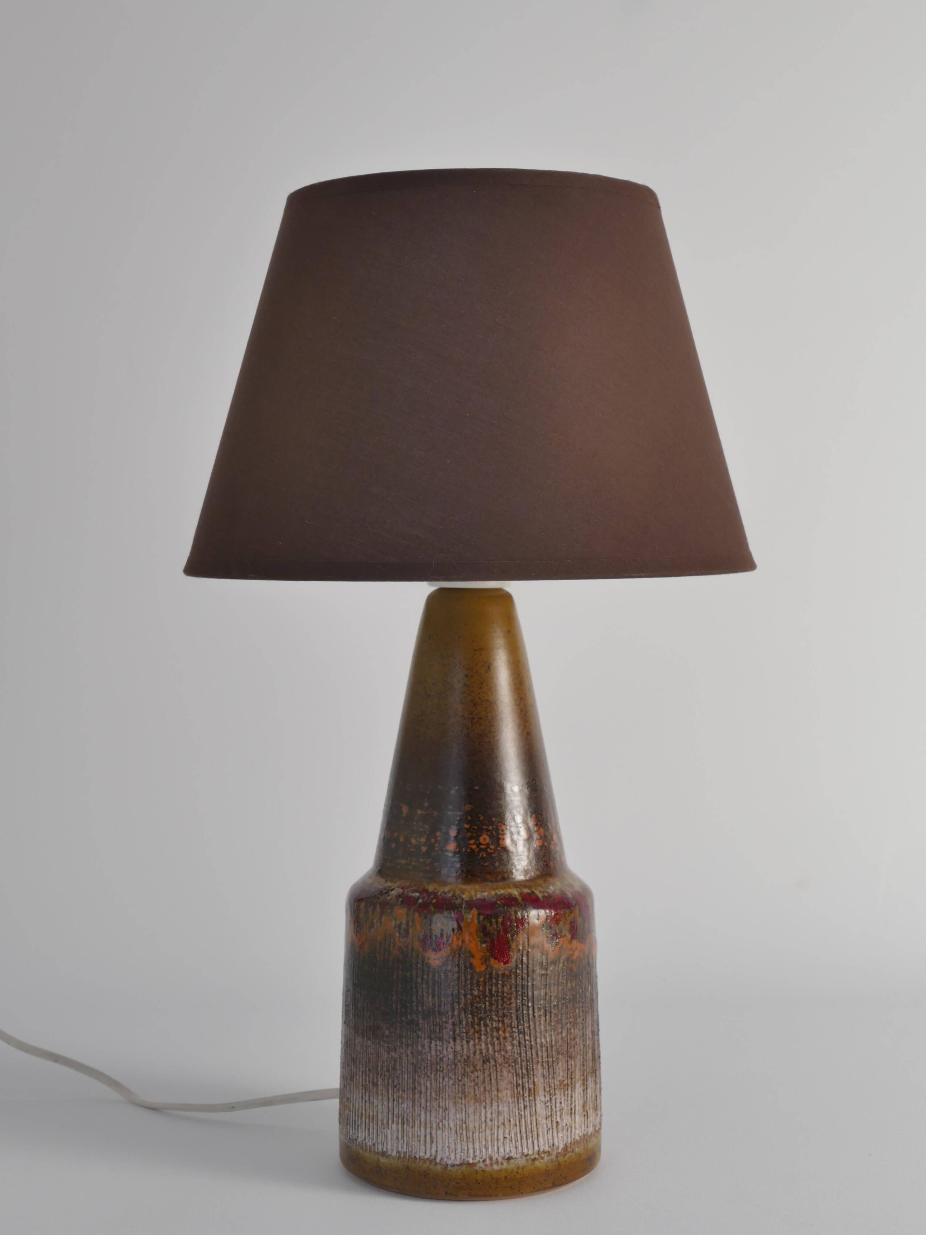 Unique Scandinavian Modern Brutalist Ceramic Table Lamp by Tilgmans, Sweden