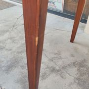 Old farmhouse table with mosaic top and tapered legs - 2m64