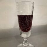 Bubble glass stemmed glasses