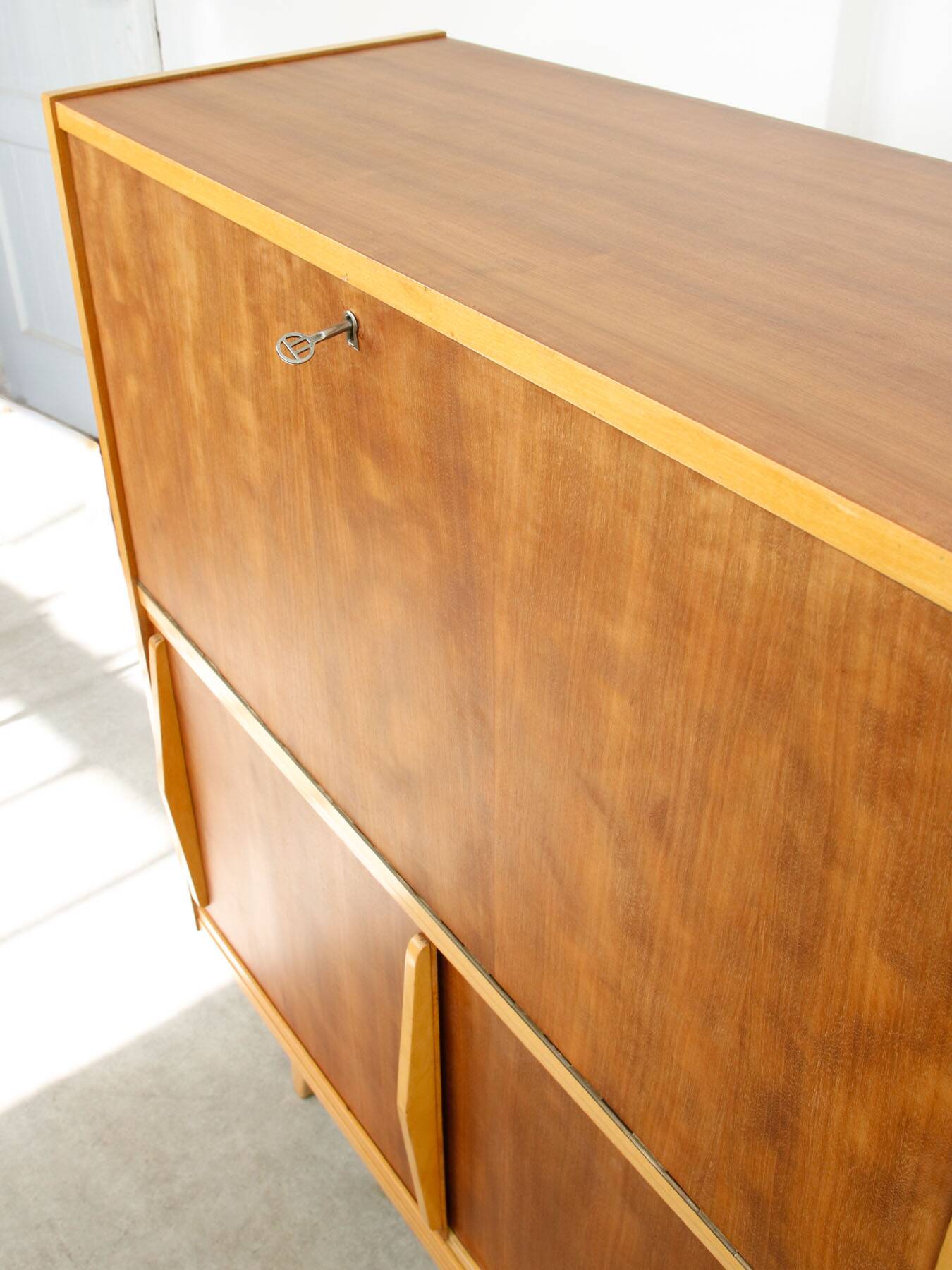 Mid-Century Modern Scandinavian Wooden Bar Cabinet, 1950s