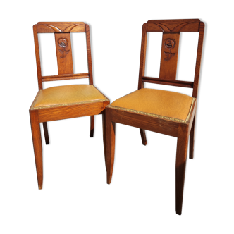 2 chaises Art déco