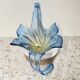 Large Murano centerbowl in blue & amber- Sommerso technique