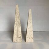 Pair of Fratelli Mannelli travertine bookends