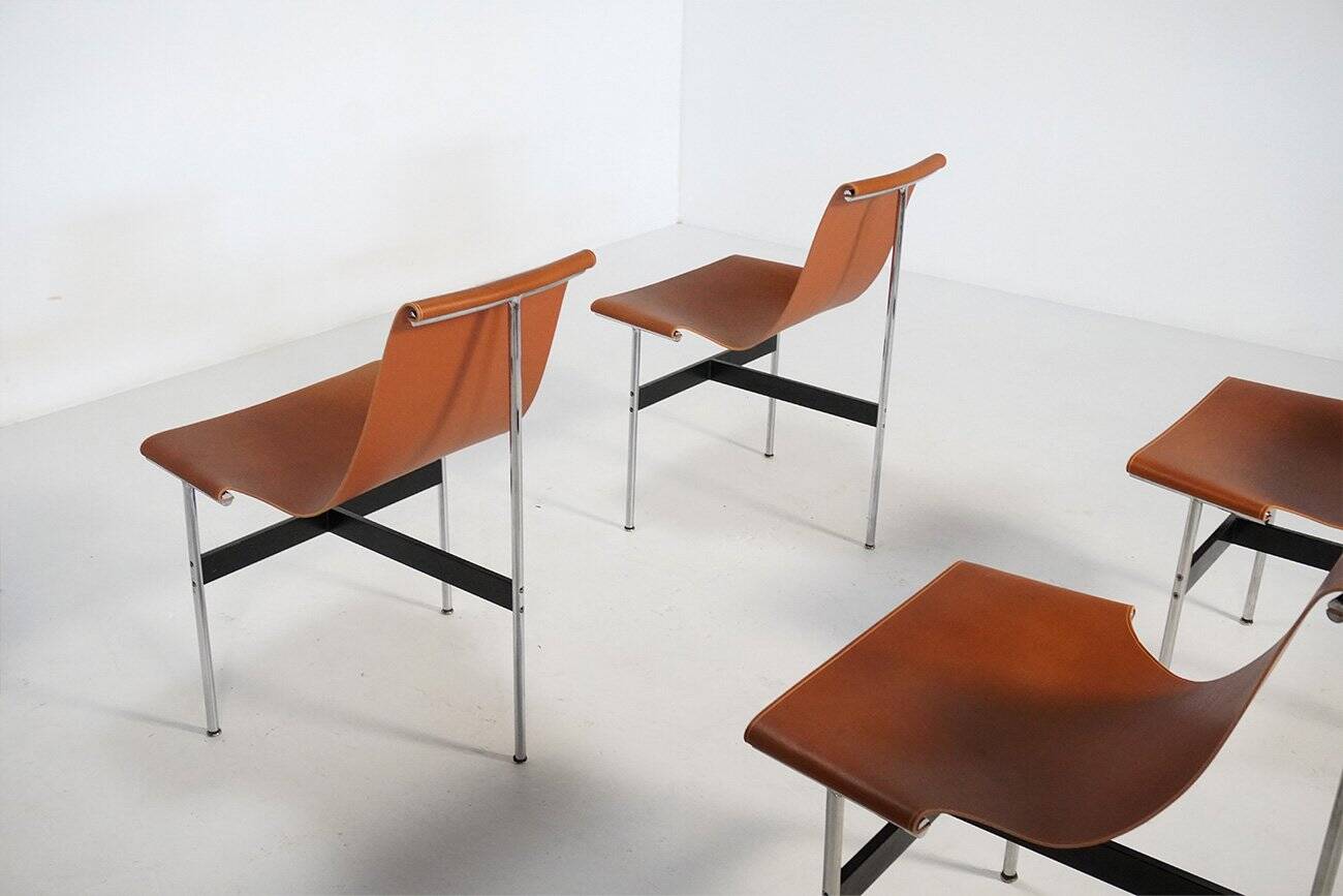 Vintage Italian T-Chairs from ICF De Padova, 1960s, Set of 6