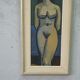 Nude, Swedish Modern Signed Painting, 1960s, Oil on Canvas, Framed