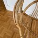 Armchair basket in vintage rattan 60's