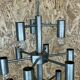 XL 60s 70s Chandelier Chandelier Pendant Lamp Chrome & Metal Design 60s 70s