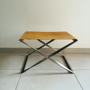 Folding Stool PK91 by Poul Kjaerholm - Fritz Hansen Edition Leather
