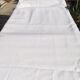 Antique linen sheet embroidered by hand and monogram t t 226 x 324