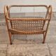 Rattan Magazine Rack, Bamboo, France 1975