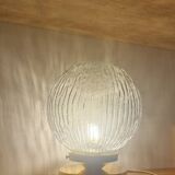 Vintage textured globe table lamp