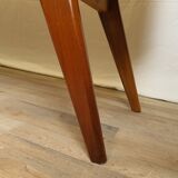 1960s sideboard with decorated doors in wood and brass