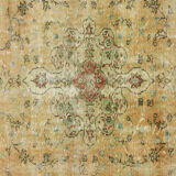 Anatolian handmade vintage rug 271 cm x 185 cm