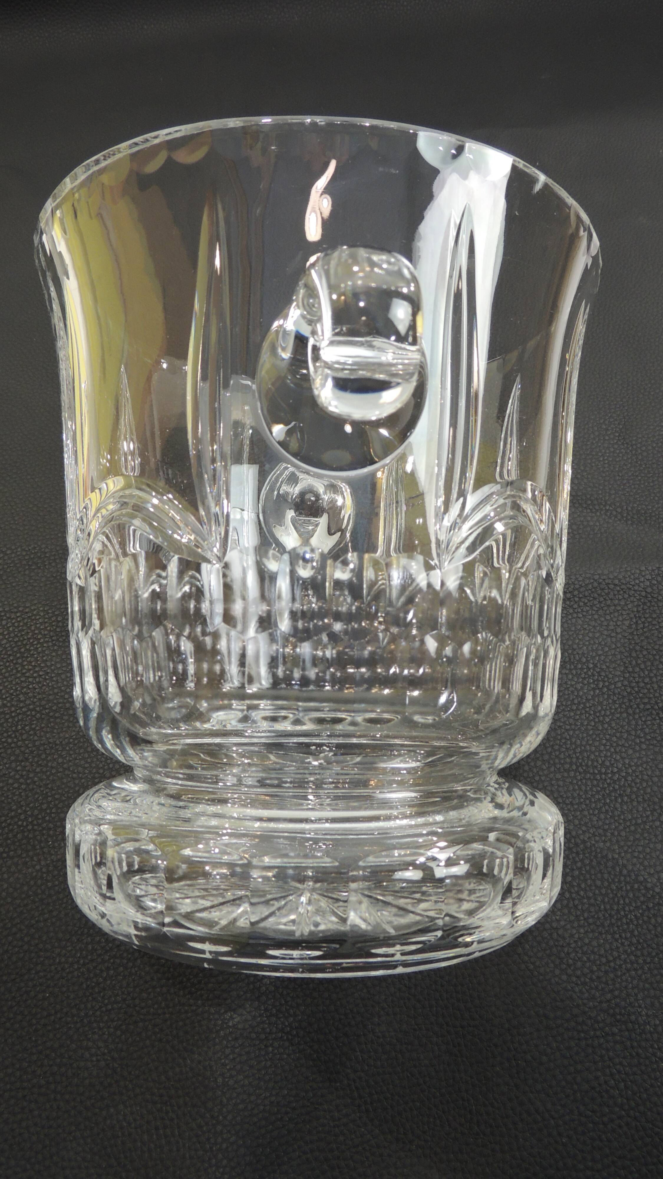 Champagne Bucket Cristallerie de Lorraine – Fleur de Lys Decor – Vintage