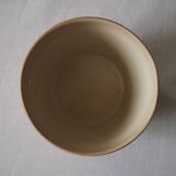 Set of 4 small stoneware bowls, beige and brown, Digoin France