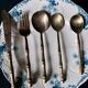 Couverts de table 12 personnes laiton bambou