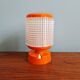 Vintage table lamp in orange and transparent plastic, 1960s.