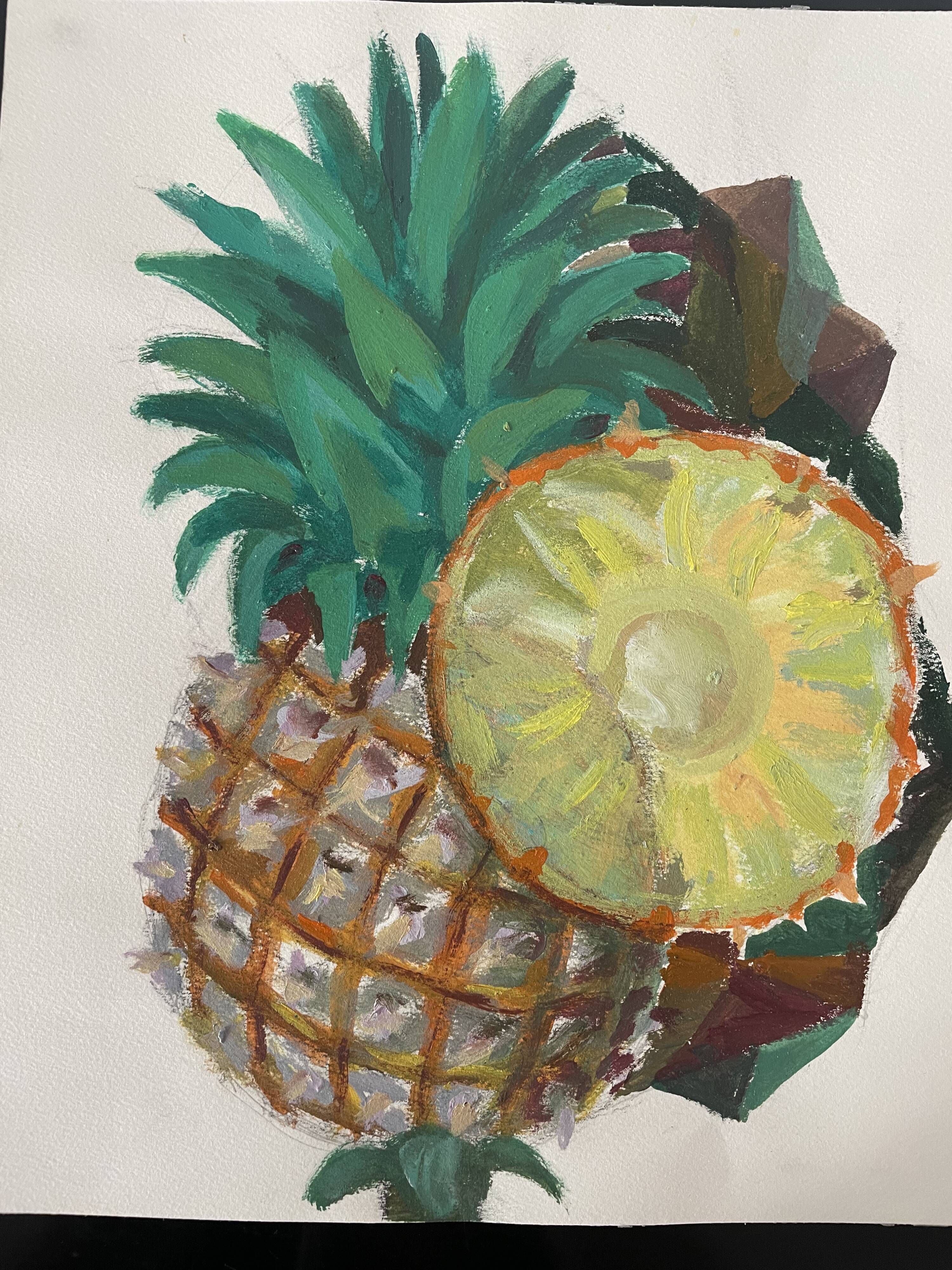 Gouache Pineapple Maïté Bournoud Schorp
