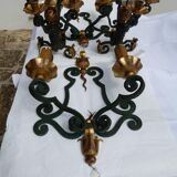 Ensemble luminaires fer forgé artisanal