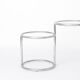 Table d'appoint vintage en chrome et verre, Allemagne années 1970, style mid-century moderne ronde.