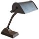 Black cast iron desk lamp, industrial Bauhaus design