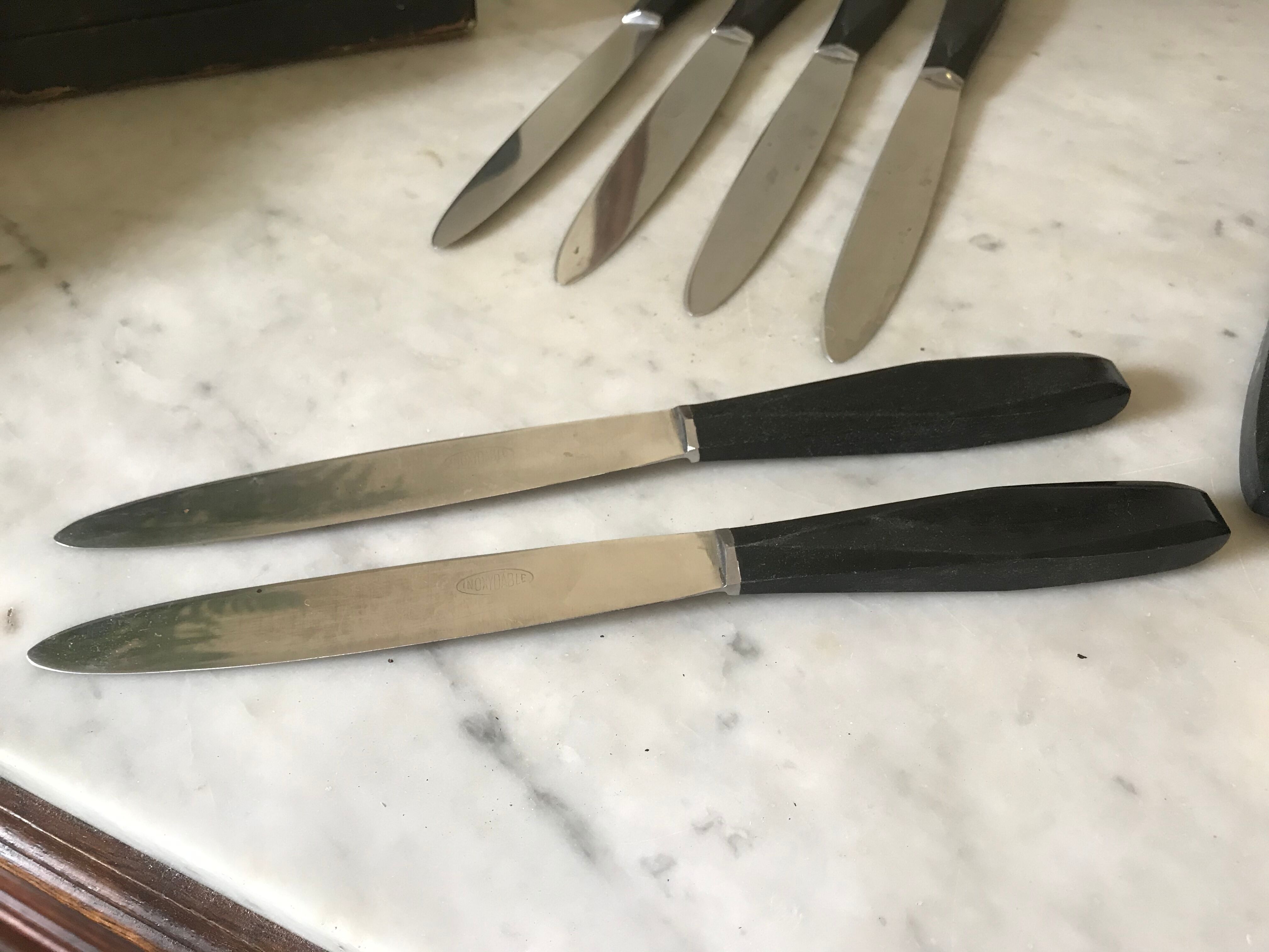 Ebony sleeve knives