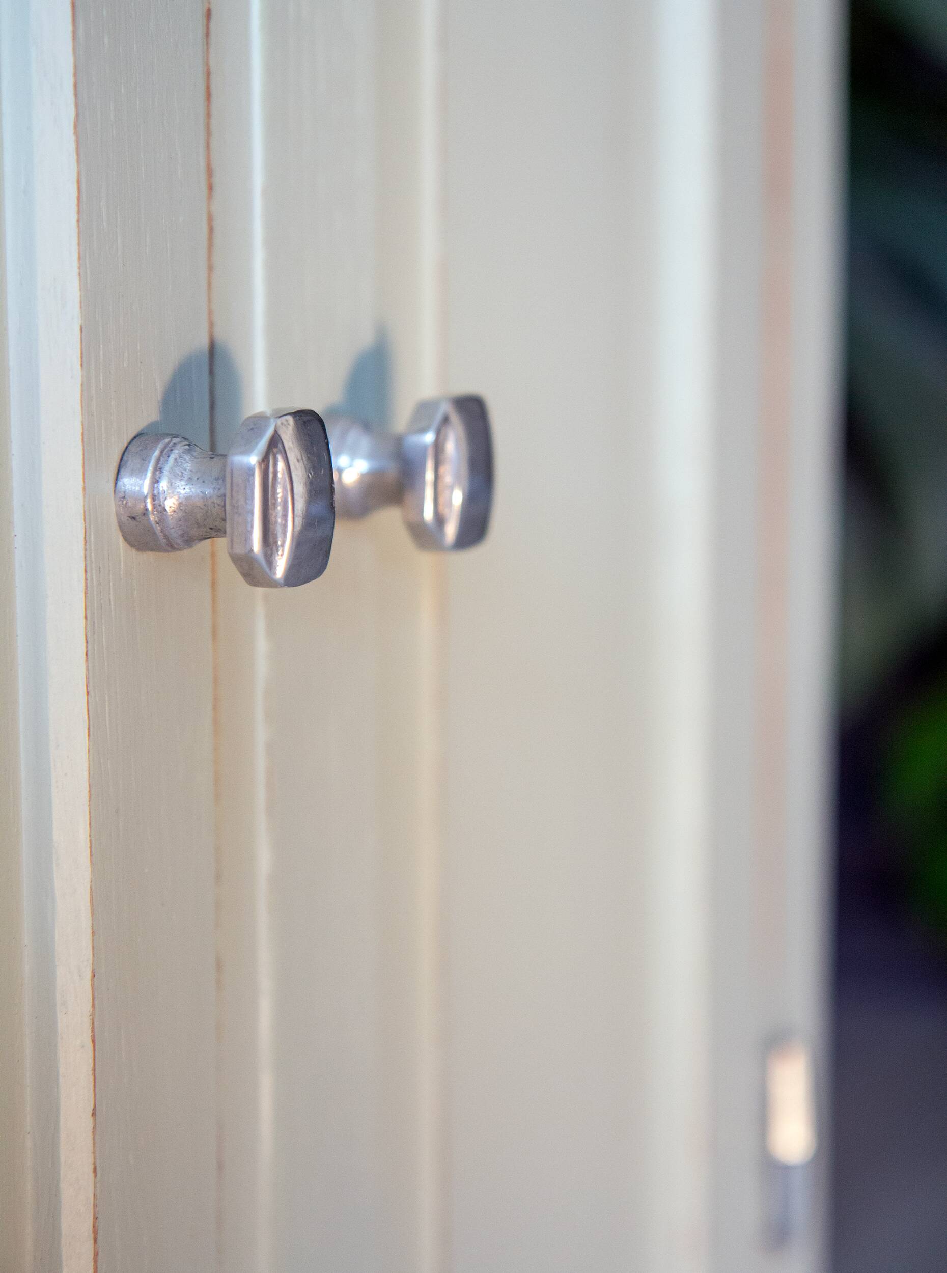 Grey clay Parisian buffet, patinated wood, 1950