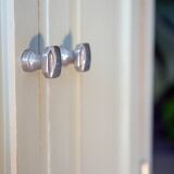 Grey clay Parisian buffet, patinated wood, 1950