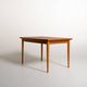 Scandinavian extendable teak and beech dining table, 1950s-60s