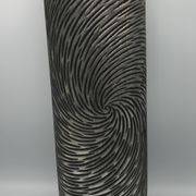Vase tubulaire en céramique à effet de couleur argenté 39 cm