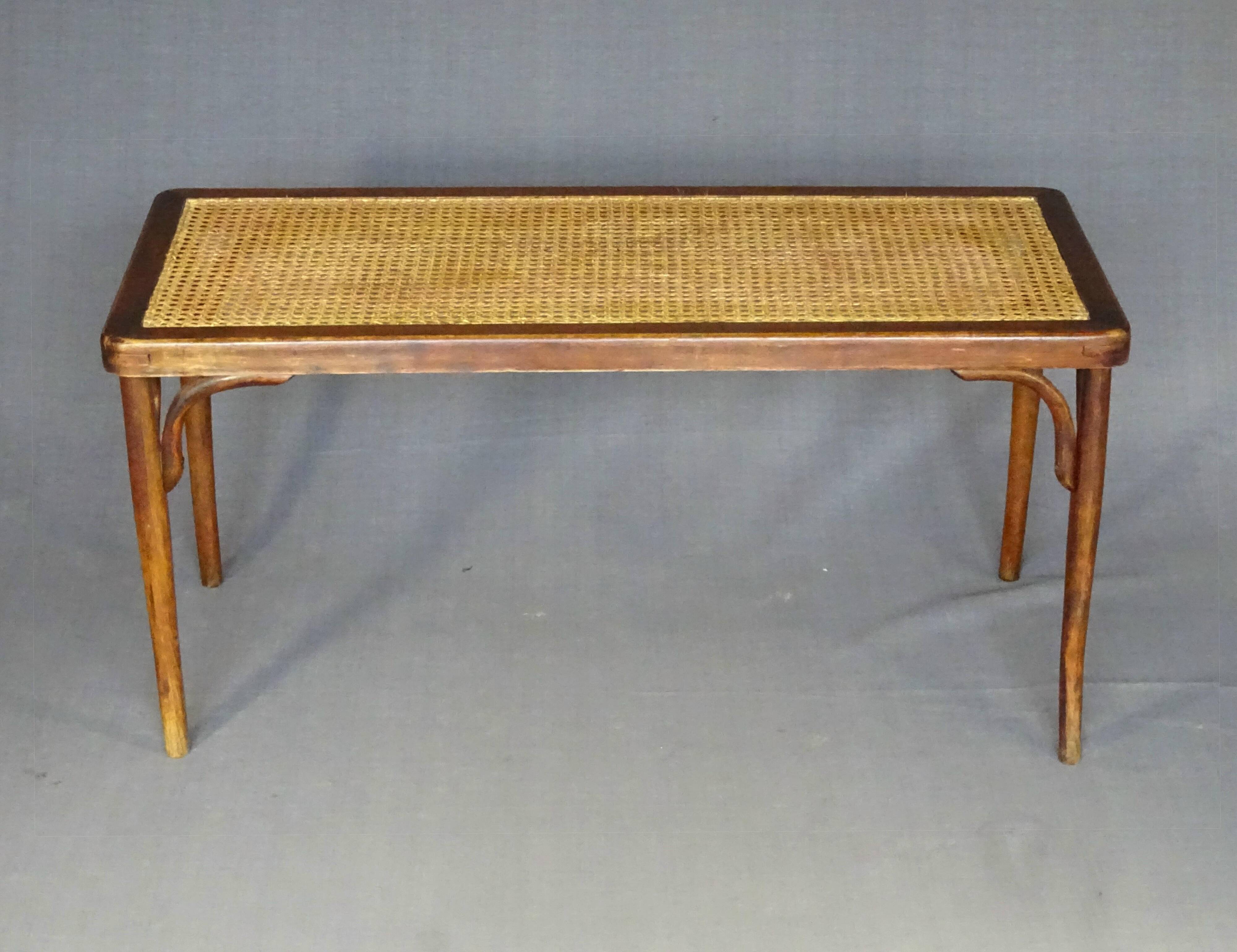 Piano bench, bent wood, Bentwood, circa 1920 - no Thonet