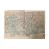 Lithograph map of the sea from 1922 (large format)