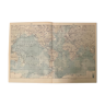 Lithographie carte sur la mer de 1922 (grand format)