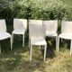 Chaises blanches Slick Slick Philippe Starck XO Design années 80