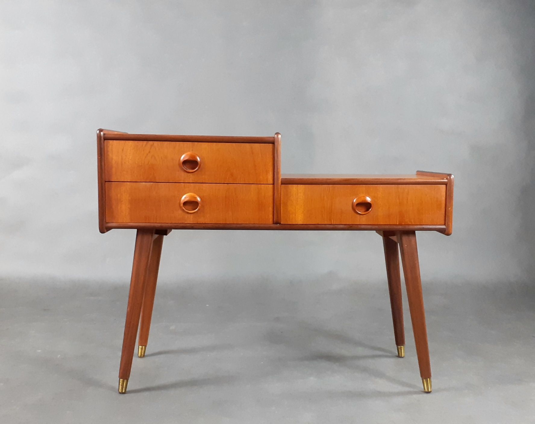 Teak Entrance Cabinet 3 Drawers By Talgø, Scandinavian Mid-Century 1960s
