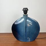 Blue ceramic lamp base, shaded petroleum blue effect, 1960