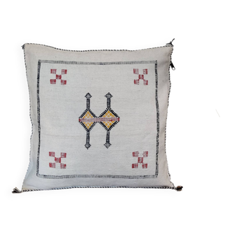 Berber Cushion Sabra White Tibal Motifs