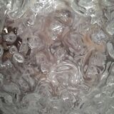Paire d'appliques laiton et verre 60'