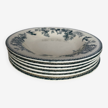 6 iron earthenware plates La Samaritaine