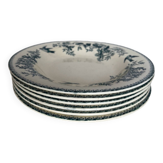 6 iron earthenware plates La Samaritaine