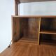 1960s teak floor/sky bookcase with shelves and compartment