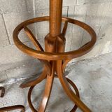 Coat rack swivel parrot Baumann bistro style 1960 curved wood