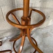 Coat rack swivel parrot Baumann bistro style 1960 curved wood